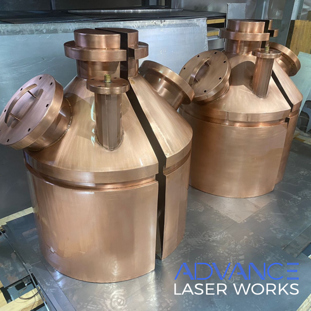 metal laser cutting copper sculpture