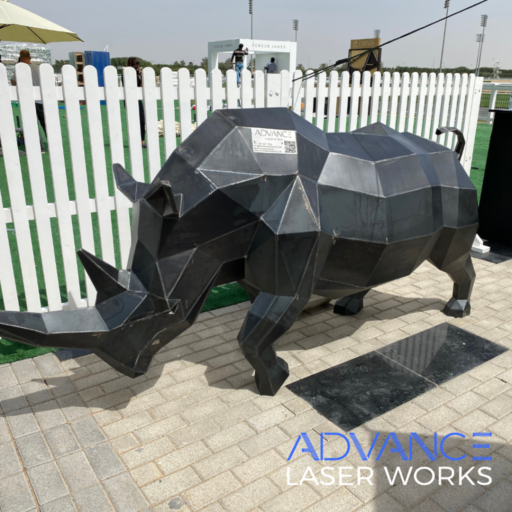 Steel polygon sculpture metal sculpture fabricators